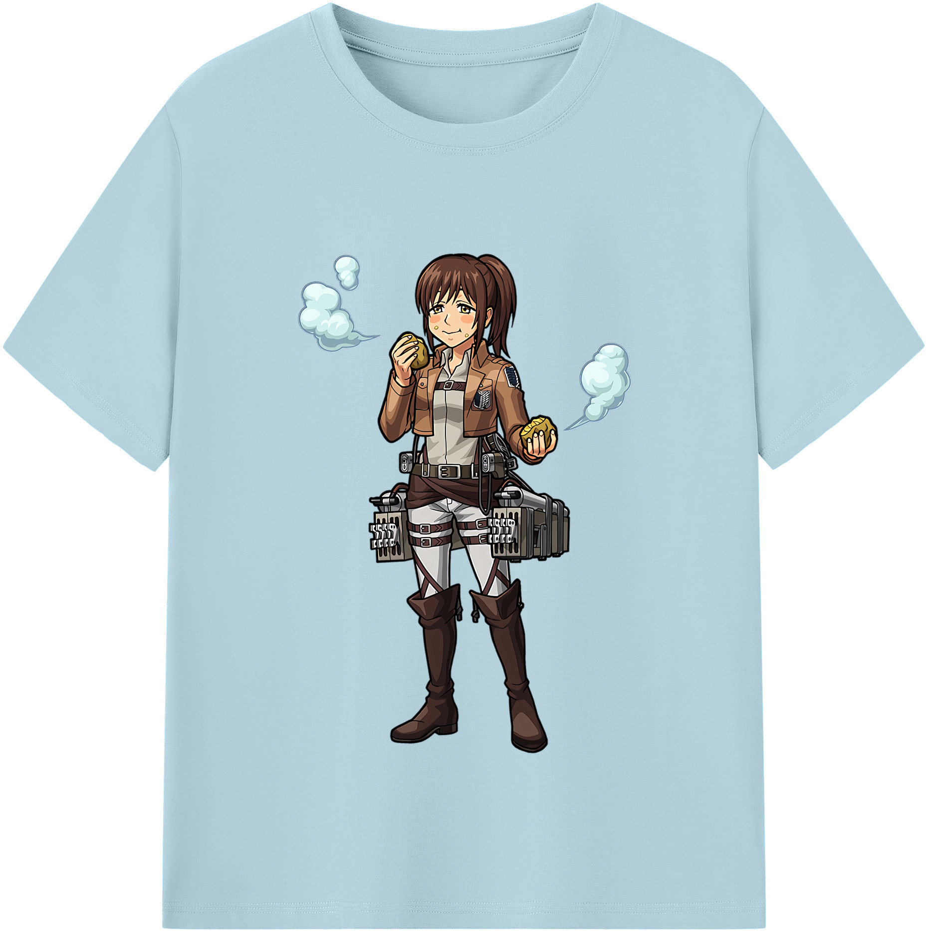 （画像用） 進撃の巨人 サシャ·ブラウス Attack on Titan Sasha Blaus 綿100％半袖Tシャツ（フロントプリント）